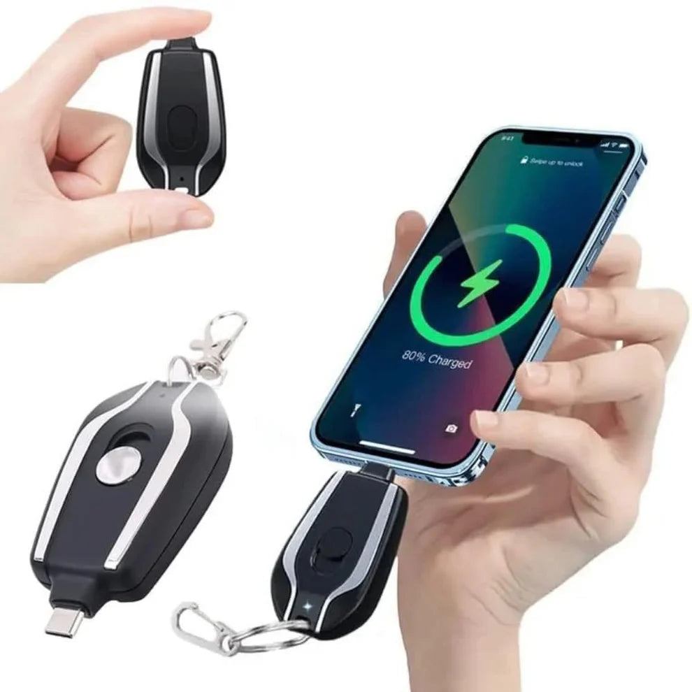 Mini Emergency Keychain Power Bank – 1500mAh