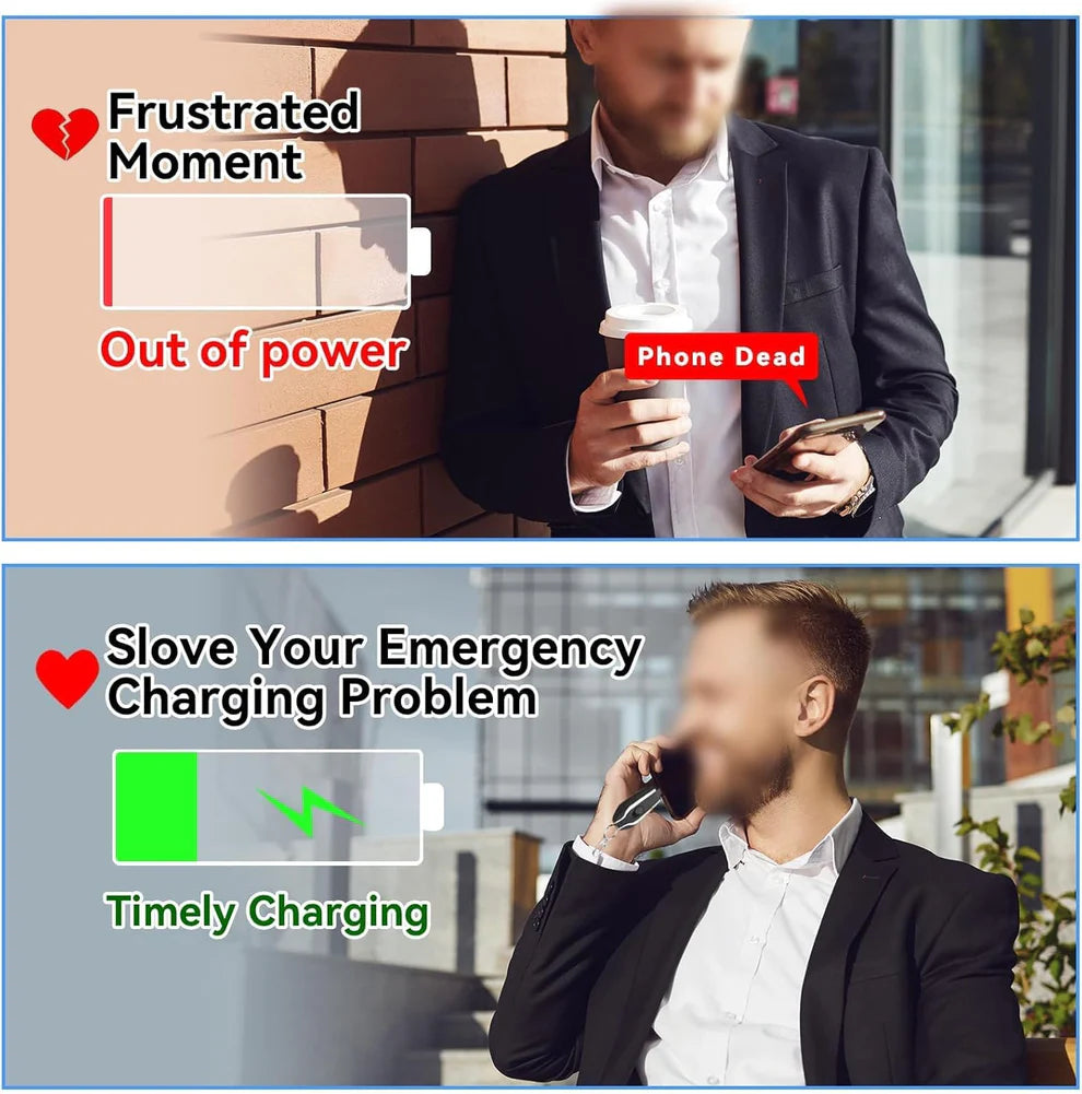 Mini Emergency Keychain Power Bank – 1500mAh
